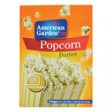 American Garden Microwavable Popcorn Butter 273gm -- أميريكان جاردن - فشار بالزبدة في الميكروويف 273 جم