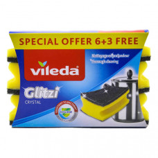 Vileda Glitzi Cleaning Sponge 6 + 3 Free -- فيليدا - إسفنجة للتنظيف 6 + 3 مجاني