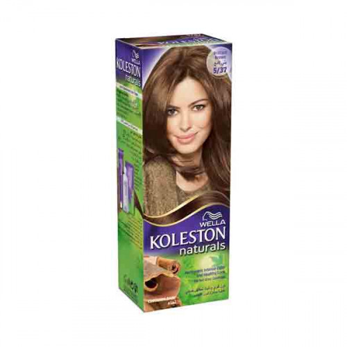 Wella Koleston Naturals Hair Color Kit Brilliant Brown (5/37) -- كريم ملون للشعر بني لامع 5/37 من كوليستون طبيعي