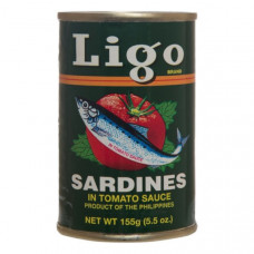 Ligo Sardines in Tomato Sauce 155gm -- ليجو ساردين بصلصه الطماطم 155 جرام 
