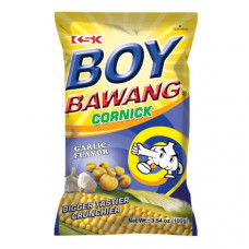 Boy Bawang Cronick Corn Snacks Garlic 100gm - بوي باوانج كورنيك وجبات خفيفة ذرة بالثوم 100 جم