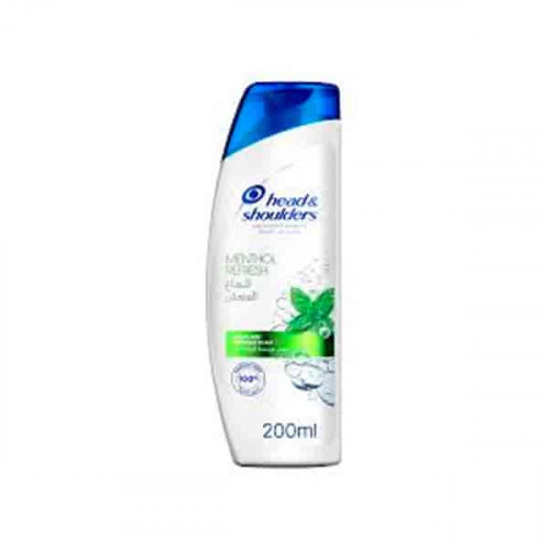 Head & Shoulder Shampoo Menthol 200ml -- شامبو هيد اند شولدرز بالنعناع 200مل