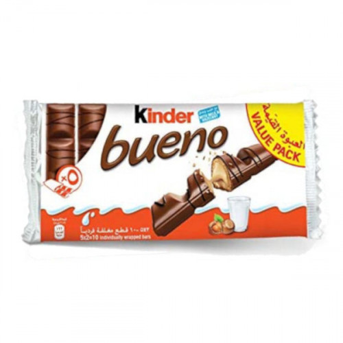 Kinder Bueno Milk Chocolate 215gm -- ويفر بشيكولاته الحليب من كيندر بونو 215 جرام 