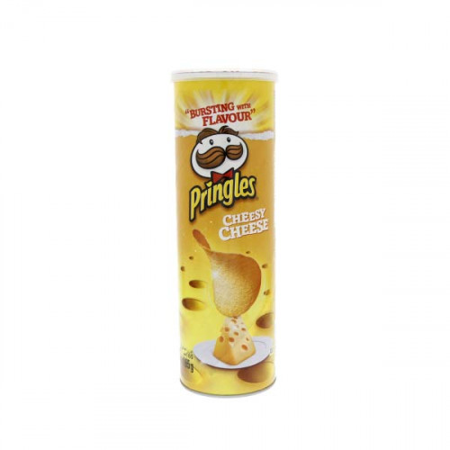 Pringles Potato Crisps Cheesy Cheese 165gm -- برنجلز رقائق بطاط مقرمشة بالجبنه 165 جرام