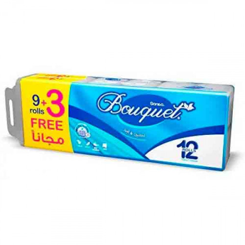 Sanita Bouquet Toilet Tissue 9 + 3 Free -- سانيتا بوكية ورق تواليت للحمام 9 + 3 حبة مجانيه