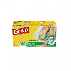 Glad Sandwich Zipper Bags 100s -- جلاد أكياس ساندوتش سحاب 100 كيس
