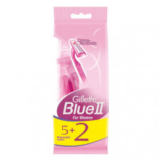 Gillette Blue II For Women Disposable Razors 5 + 2 Free -- جيليت بلو 2 ماكينة حلاقة للنساء 5 + 2 مجاني
