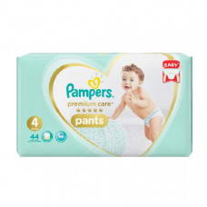 Pampers Premium Care Baby Diapers Pants S4 (9 to 14Kg) 44-s -- بامبرز حفاضات سراويل لعناية فائقه مقاس 4 / 44 حبة