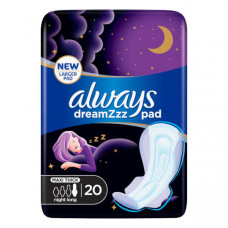 Always Dreamzz Maxi Thick Night Long 20 Pads -- أولويز فوط صحية ليلية ماكسي سميكة طويلة 20 فوطة
