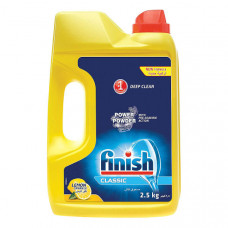 Finish Power Powder Dishwasher Detergent Lemon 2.5Kg -- فنش منظف لغسالة الأطباق برائحة الليمون 2.5 كجم