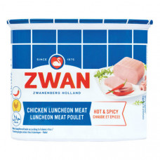 Zwan Chicken Luncheon Meat Hot & Spicy 340gm -- زوان لحم لانشون دجاج حارة 340 جم