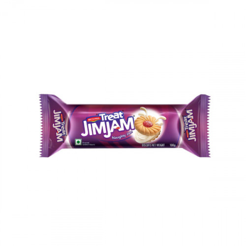 Britannia Treat Jimjam Biscuits 100gm -- بسكوت بكريمة جيم جام 100 جرام من بريتانيا