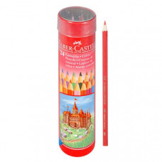 Faber Castell 24 Colour Pencils Round Tin