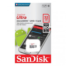 Sandisk Ultra MicroSD 32GB  -- كارت ذاكرة سانديسك الترا مايكرو اس دي بسعة 32 جيجا بايت