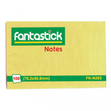 Fantastick Yellow Sticky Notes 2 x 3 Inches 100 Sheets  --  فانتاستيك- أوراق صفراء 100 ورقة