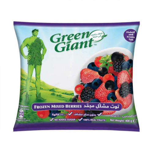 Green Giant Frozen Mixed Berries 400gm -- العملاق الأخضر - توت مشكّل مجمّد 400 جرام